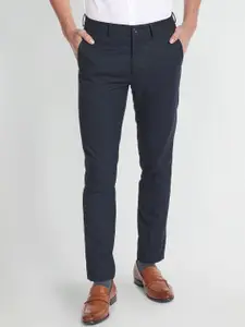Arrow New York Men Mid-Rise Plain Slim Fit Formal Trousers