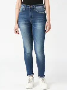 Pepe Jeans Women Skinny Fit High-Rise Heavy Fade Stretchable Cotton Jeans