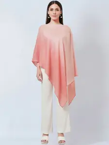 First Resort by Ramola Bachchan Ombre Longline Poncho Sweater