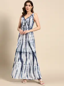 all about you Tie and Dyed Crepe A-Line Maxi Dress