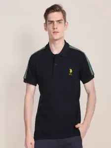 U.S. Polo Assn. Polo Collar Short Sleeves Slim Fit Pure Cotton T-shirt