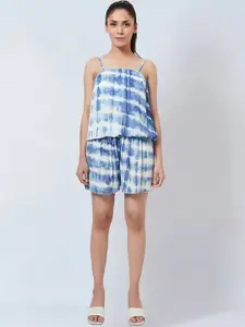 First Resort by Ramola Bachchan Women Tie & Dyed Camisole & Shorts Co-Ords