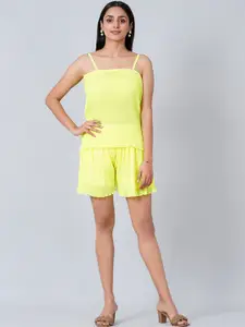 First Resort by Ramola Bachchan Camisole & Shorts Co-Ords