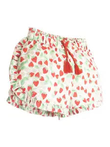Cherry Crumble Infants Girls Floral Printed Cotton Shorts