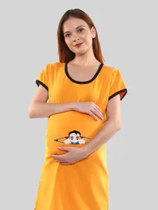 SillyBoom Printed Cotton Maternity Night Dress