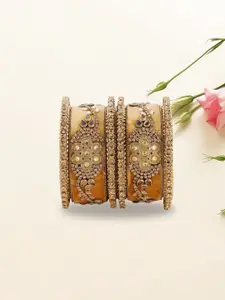 AccessHer Set Of 6 Gold-Plated Bangle
