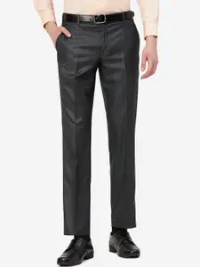 JADE BLUE Men Mid-Rise Tailored Fit Formal Trousers