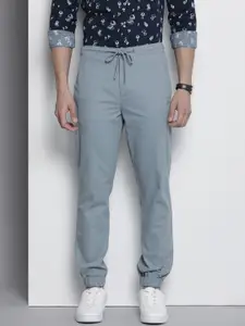 The Indian Garage Co Solid Cotton Joggers Trousers