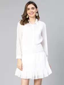 Oxolloxo Dobby Weave Shirt Dress