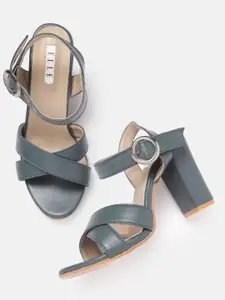 ELLE Women Cross Straps Block Heels