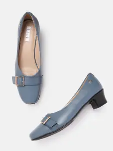 ELLE Women Block Heel Pumps With Buckle Detail