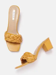 ELLE Braided Detail Block Heels
