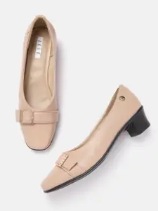 ELLE Women Block Heel Pumps with Buckle Detail