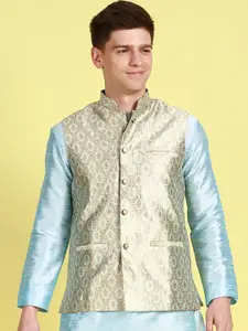 Sanwara Men Woven Design Nehru Jacket