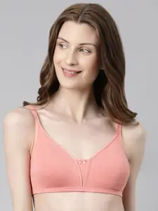Enamor Non Padded Full Coverage Non-Wired Seamless Cotton T-shirt Bra A072