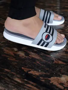 aadi Men Printed Slider Flip Flops