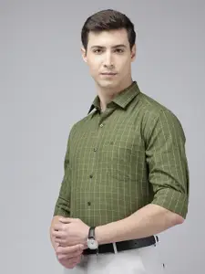 Arrow Manhattan Slim Fit Windowpane Checks Pure Cotton Formal Shirt