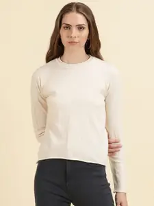 SHOWOFF Round Neck Long Sleeves Top