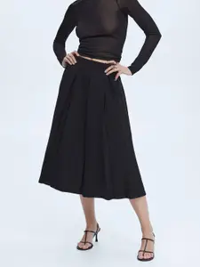 MANGO x Selection Pleated Midi Flared Skirt
