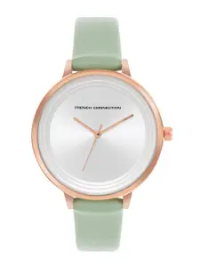 French Connection Solid Dial & Leather Straps Analogue Watch FCN00001C