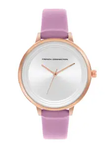 French Connection Solid Dial & Leather Straps Analogue Watch FCN00001D
