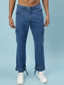 VEIRDO Men Blue Original Wide Leg Mid-rise Stretchable Jeans