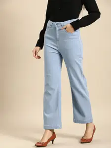 all about you Women Blue Wide Leg High-Rise Jeans