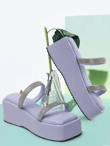 madam glorious Embellished Flatform Heels