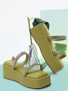 madam glorious Embellished Flatform Heels