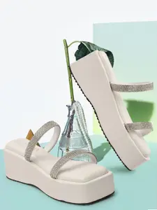 madam glorious Embellished Flatform Heels