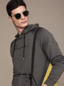 FCUK Brand Logo Minimal Printed Hooded Sweatshirt