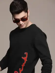 FCUK Brand Logo Embroidered Pullover Sweatshirt
