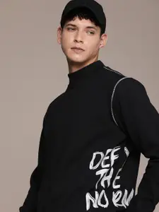 FCUK Printed High Neck Sweatshirt