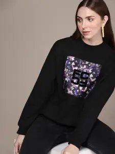 French Connection Brand Logo Graphic Printed Sweatshirt