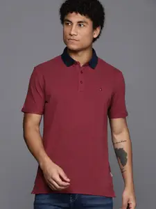 Louis Philippe Jeans Polo Collar Pure Cotton Slim Fit T-shirt
