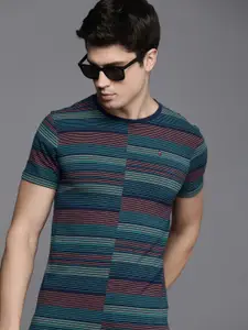 Louis Philippe Jeans Striped Slim Fit Casual T-shirt