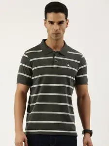 Parx Men Striped Polo Collar T-shirt