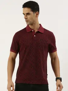 Parx Tropical Printed Polo Collar Pure Cotton T-shirt