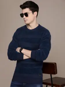 French Connection Round Neck Sweater with Fuzzy Detail