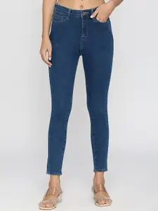 SPYKAR Women Mid-Rise No Fade Dark Shade Non Stretchable Skinny Fit Jeans