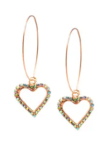 Shining Jewel - By Shivansh Rose Gold-Plated Contemporary Drop Earrings