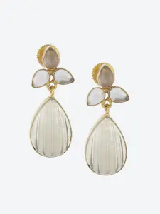 Biba Contemporary Stone-Studded Drop Earrings