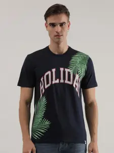 Lee Typography Printed Round Neck Cotton T-shirt