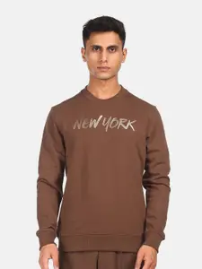 Arrow New York Brand Logo Printed Cotton Sweatshirt