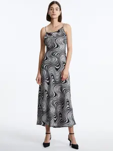 Urban Revivo Print A-Line Midi Dress