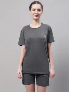 MACK JONNEY Round Neck Short Sleeves Sports T-Shirt With Shorts Co-Ords