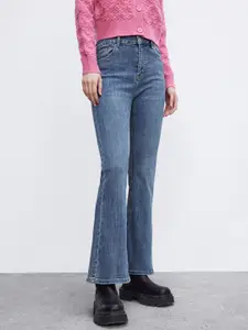 Urban Revivo Women Flared High-Rise Jeans