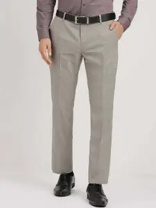 Arrow Men Mid Rise Plain Formal Trousers