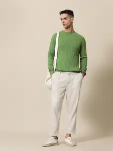 Mr Bowerbird Cable Knit Tailored Fit Pullover Sweater