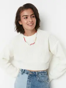 Trendyol Round Neck Pullover Acrylic Swetshirt